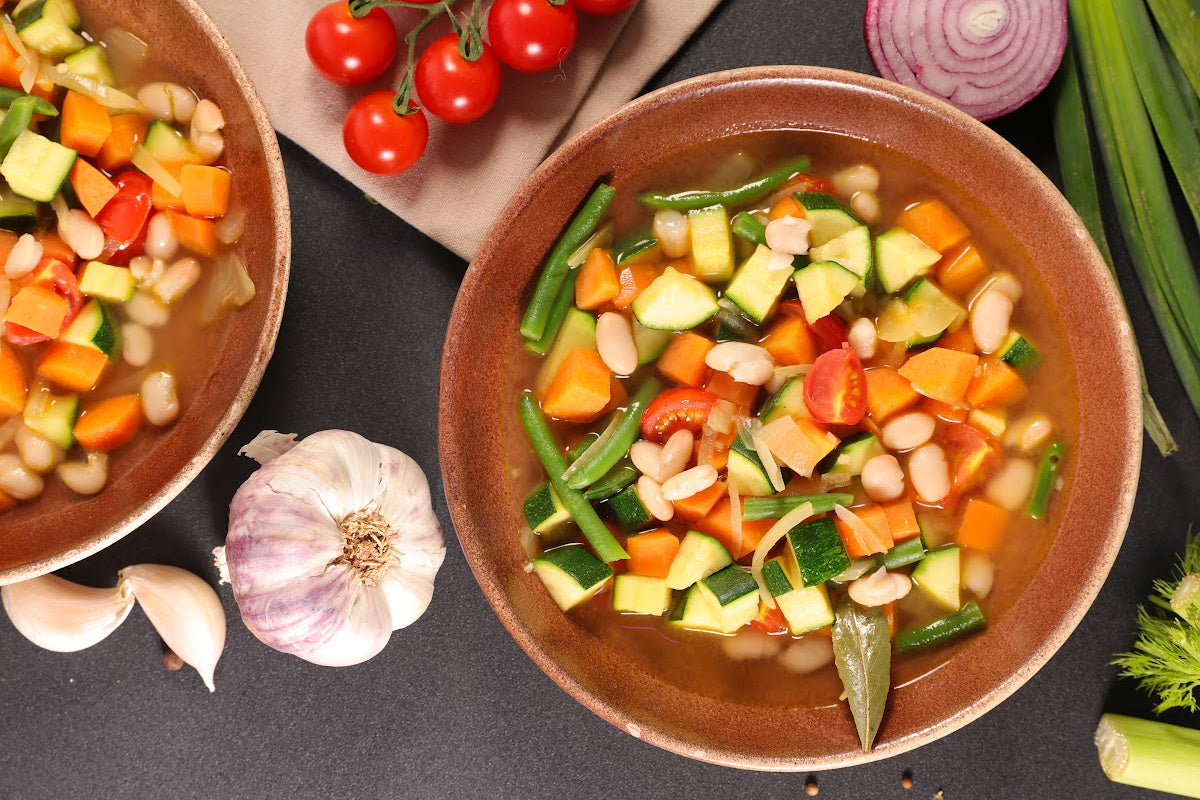 Vegetable minestrone for a cool evening