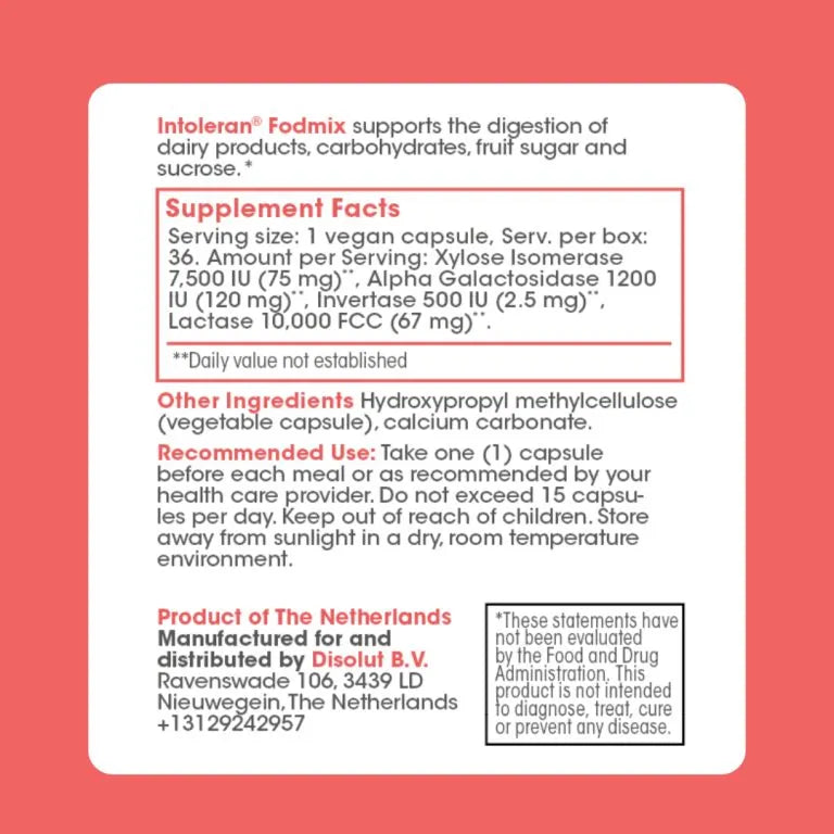 Fodmix (Previously Quatrase 10,000) (36 Capsules)