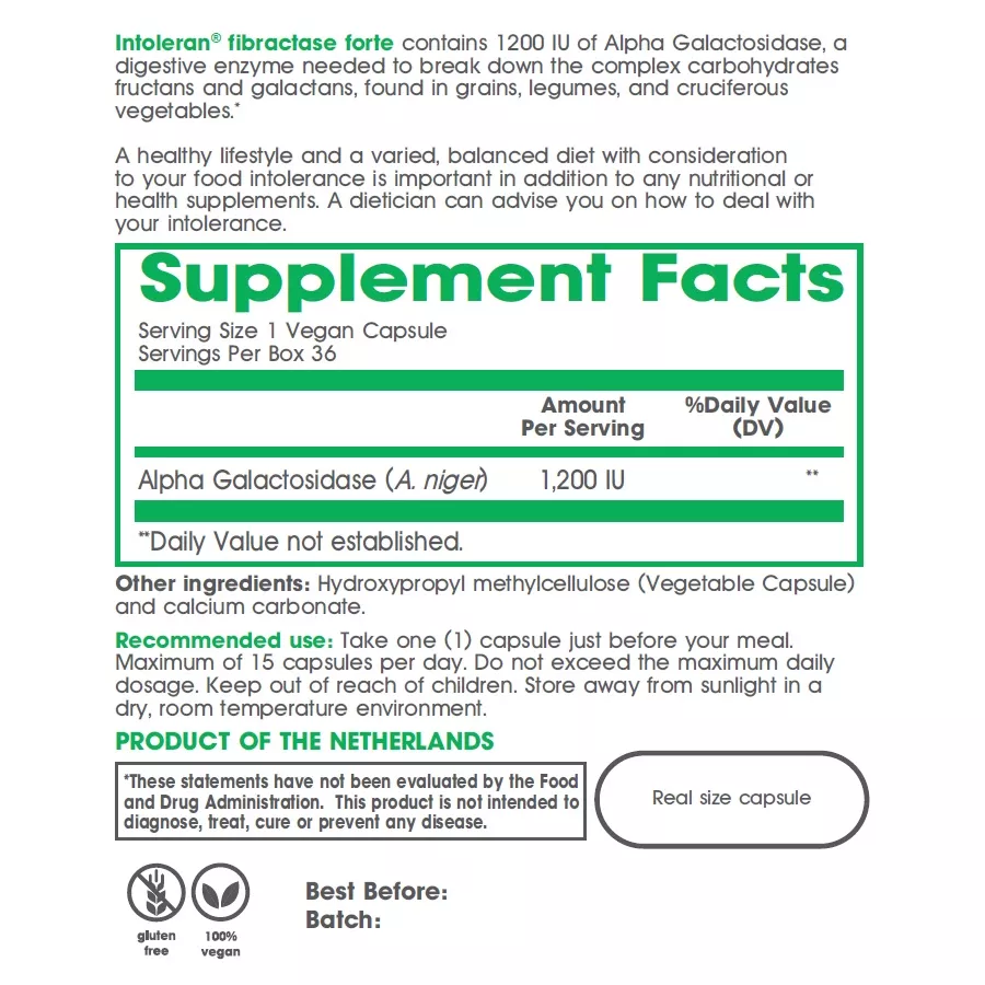 Fibractase 1,200 (6 Capsules, Trial Pack)