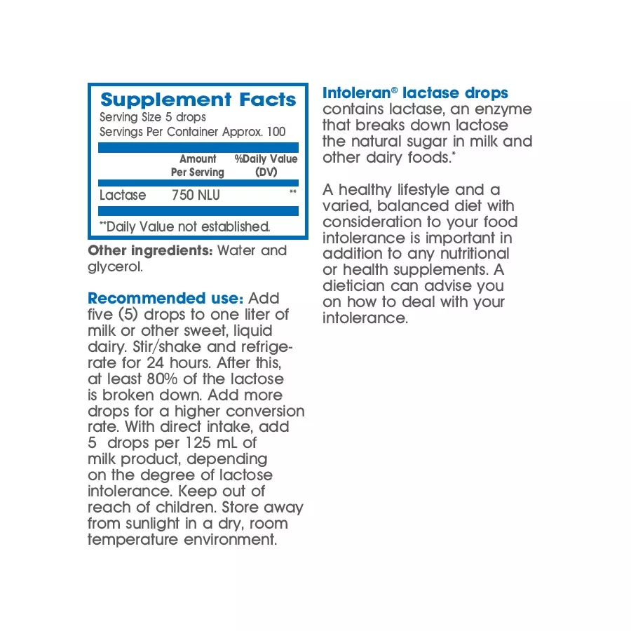Lactase Drops (100 mL, Large Bottle)