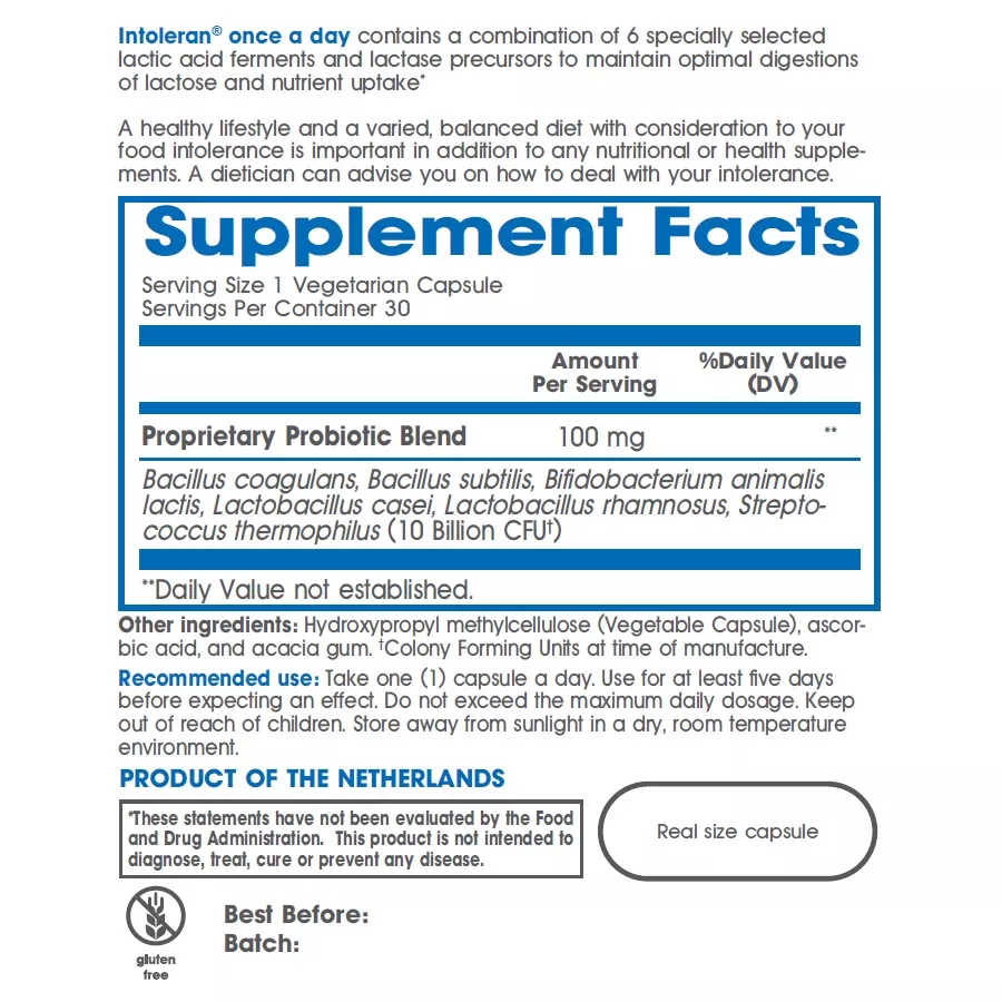 Lactose Once-A-Day (30 Capsules)